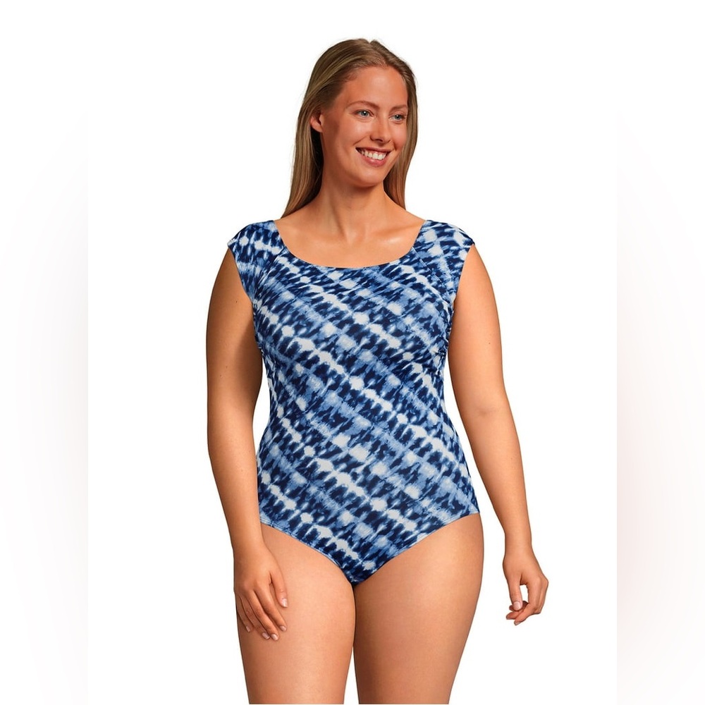 Lands' End Women's Chlorine Resistant Tummy Control  Swimsuit Size 20W
